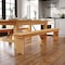 Flash Furniture HERCULES 8' x 12'' Antique Rustic Light Natural Solid Pine Folding Farm Bench with 3 Legs XA-B-96X12-L-LN-GG - alternate 1
